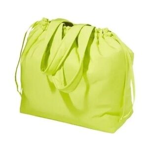 NWT Ulta Beauty Lime Light Side-Cinch Drawstring Tote Beach Bag New